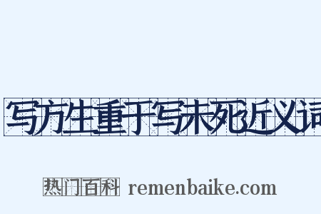 写方生重于写未死近义词是什么意思的图片